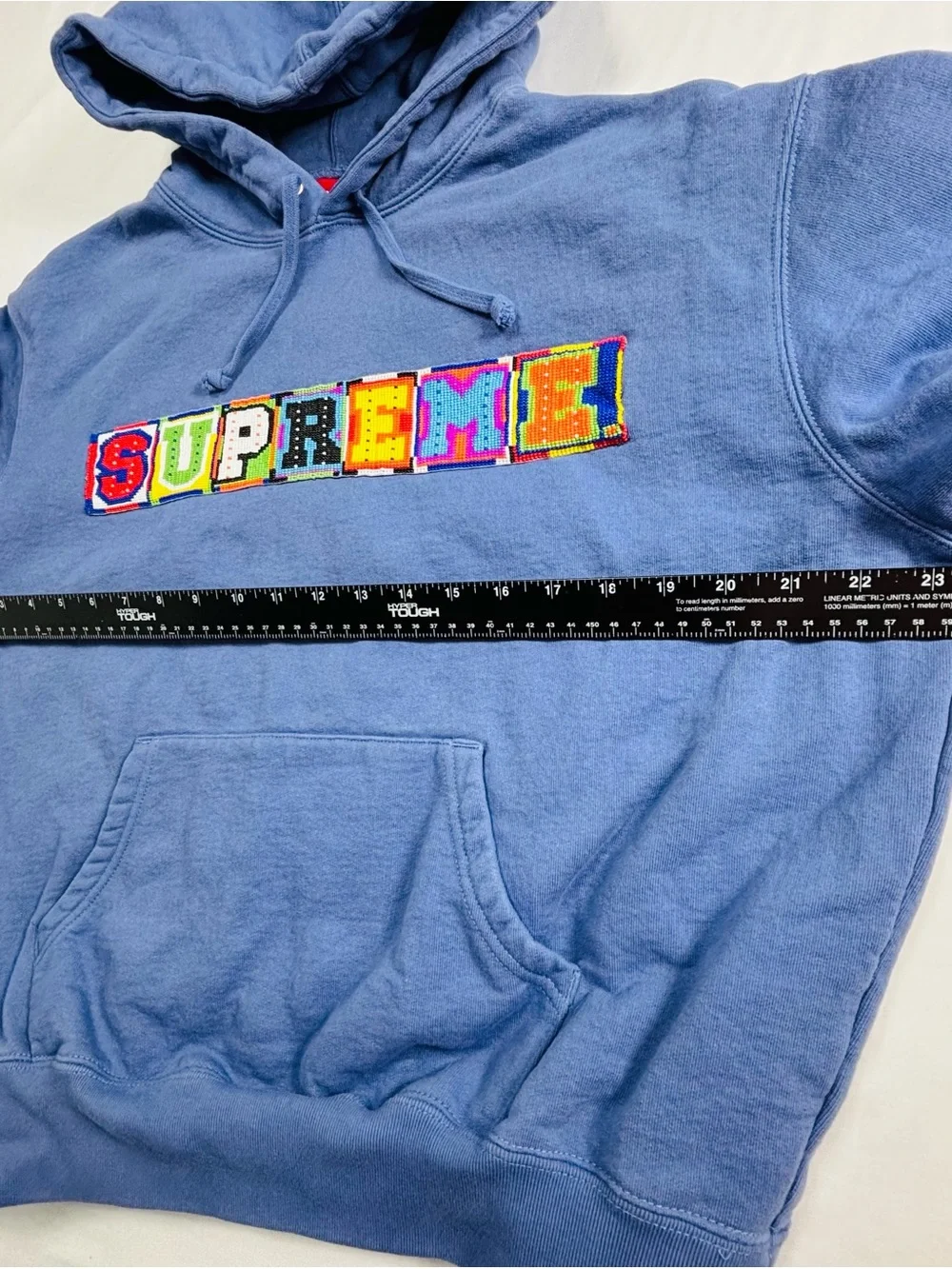 Supreme (not authenticated) Blue Men's Pullover Hoodie - Multicolor Logo M546
